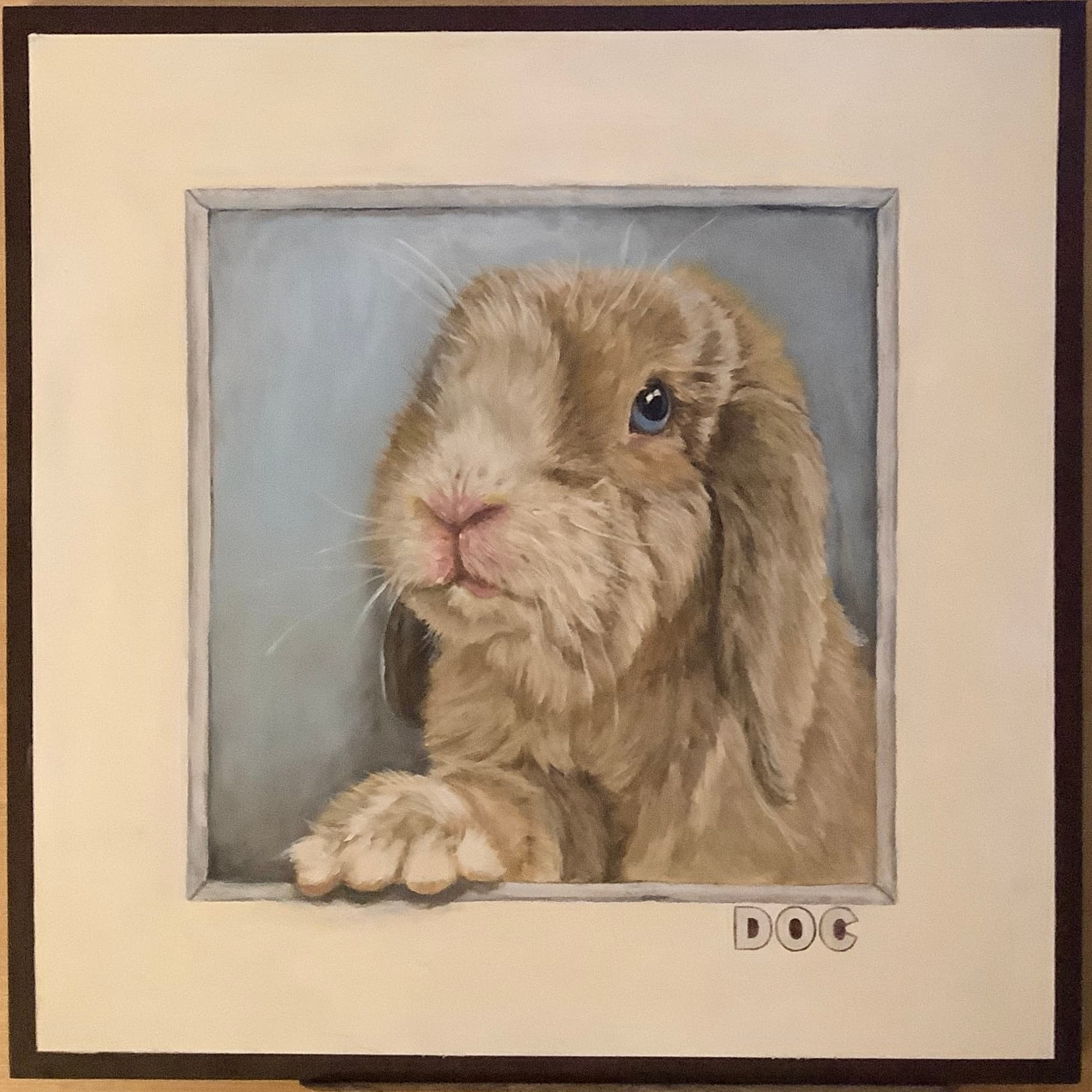 Doc — commissioned portrait of a rabbit commission