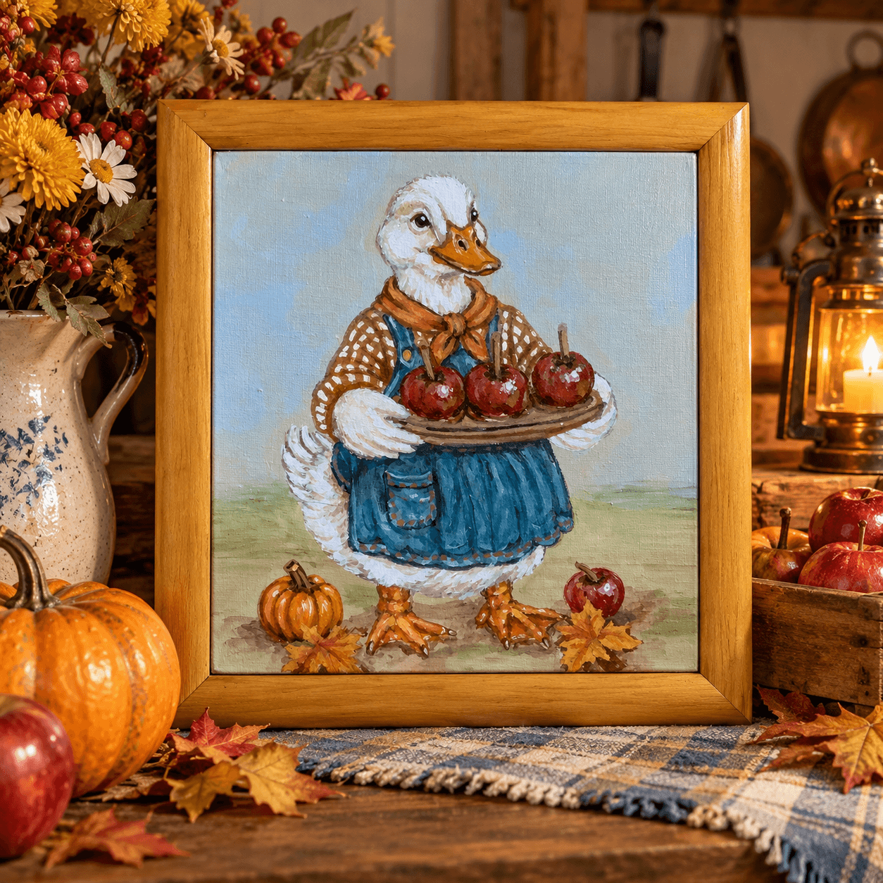Pippa, Harvest worker and treat maker: the original painting